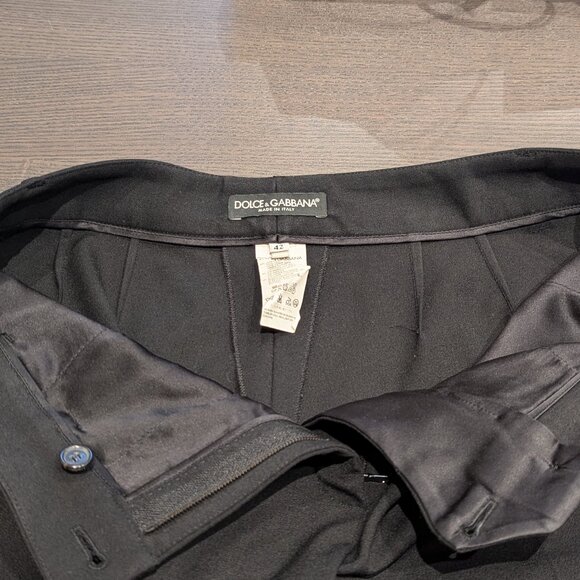 Dolce and Gabbana Stretch Wool Pants Size: 42 Color: Black - Picture 12 of 12
